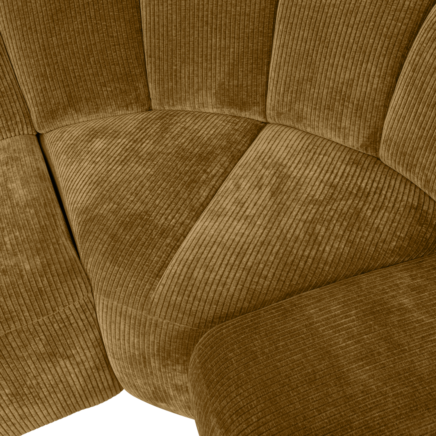 Mojo hoekbank rechts geweven ribstof honinggeel - Afbeelding 8