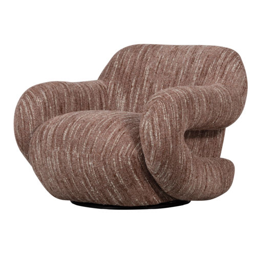 Draaifauteuil Folke Chenille - Oud Roze
