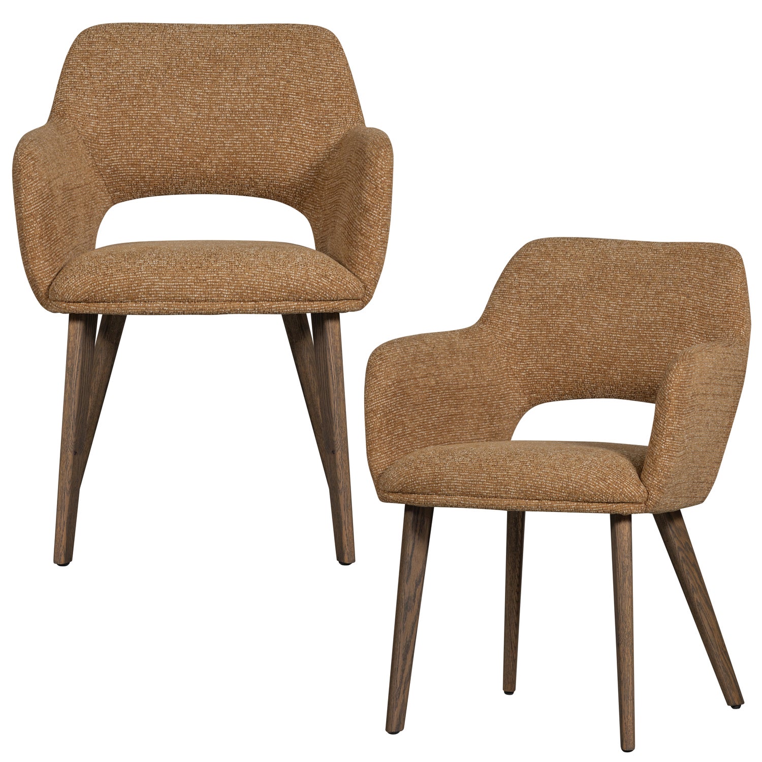 Eetkamerstoel Murat Bruin onderstel - Geel/Bruin - Afbeelding 6