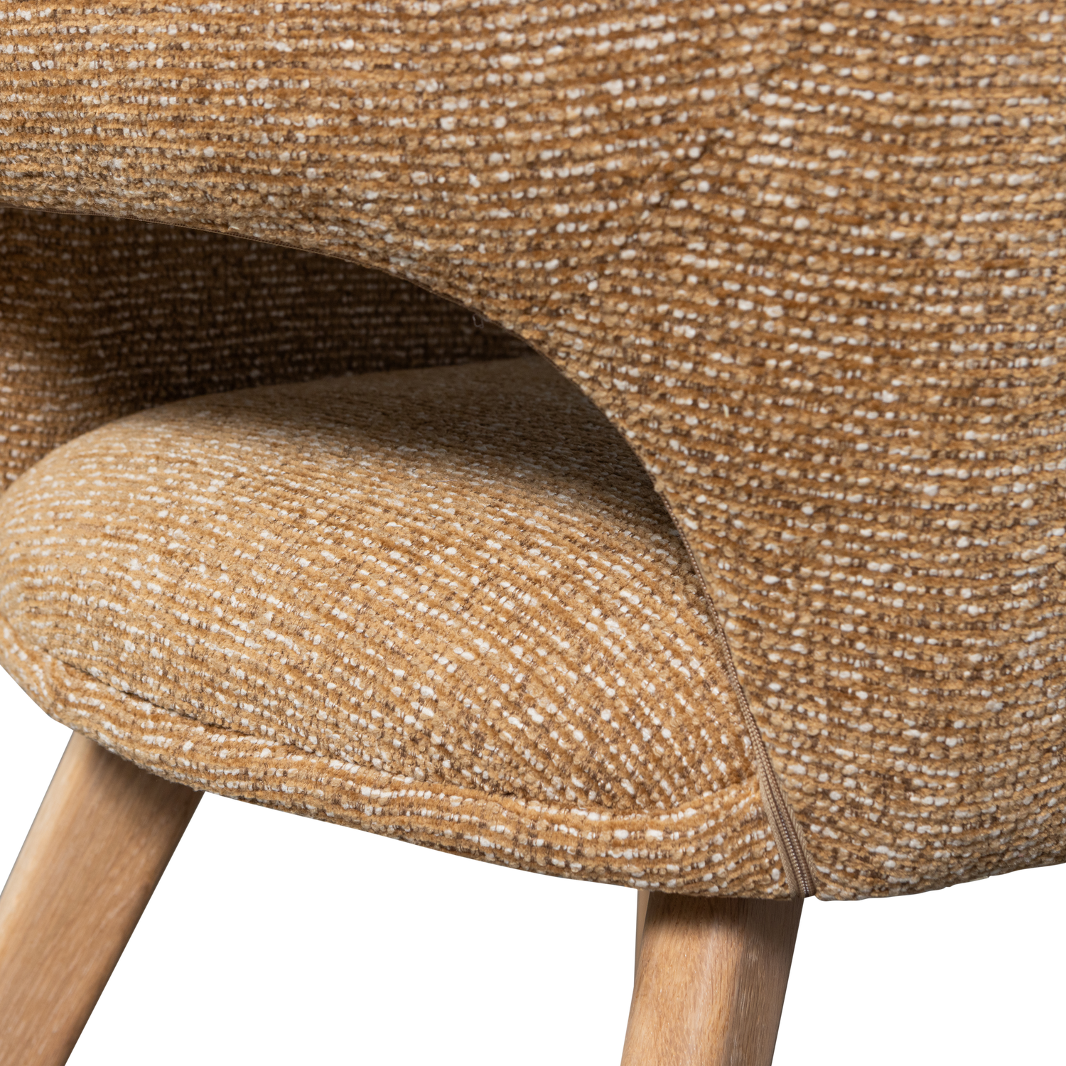 Eetkamerstoel Murat Naturel onderstel - Geel/Bruin - Afbeelding 7