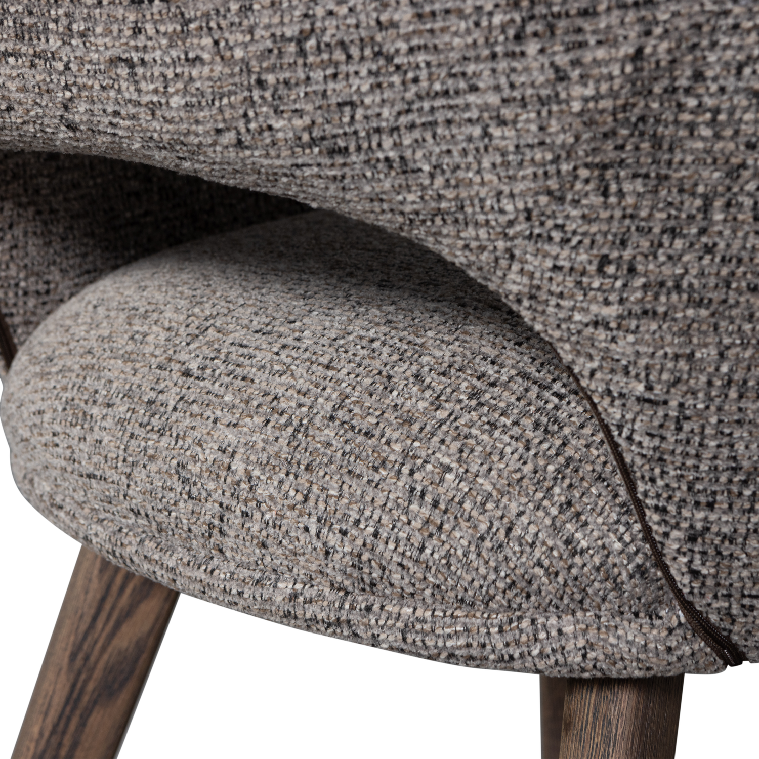 Eetkamerstoel Murat Bruin onderstel - Taupe/Bruin - Afbeelding 7