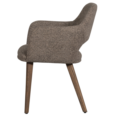 Eetkamerstoel Murat Bruin onderstel - Taupe/Bruin - Afbeelding 4