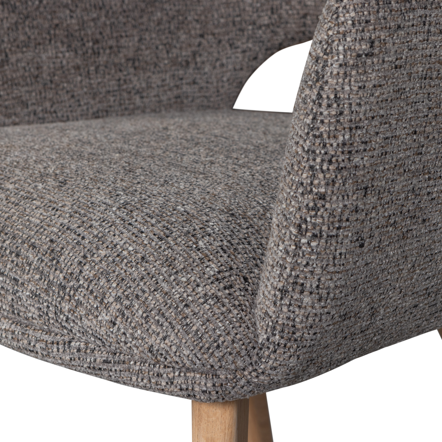 Eetkamerstoel Murat Naturel onderstel - Taupe/Bruin - Afbeelding 8