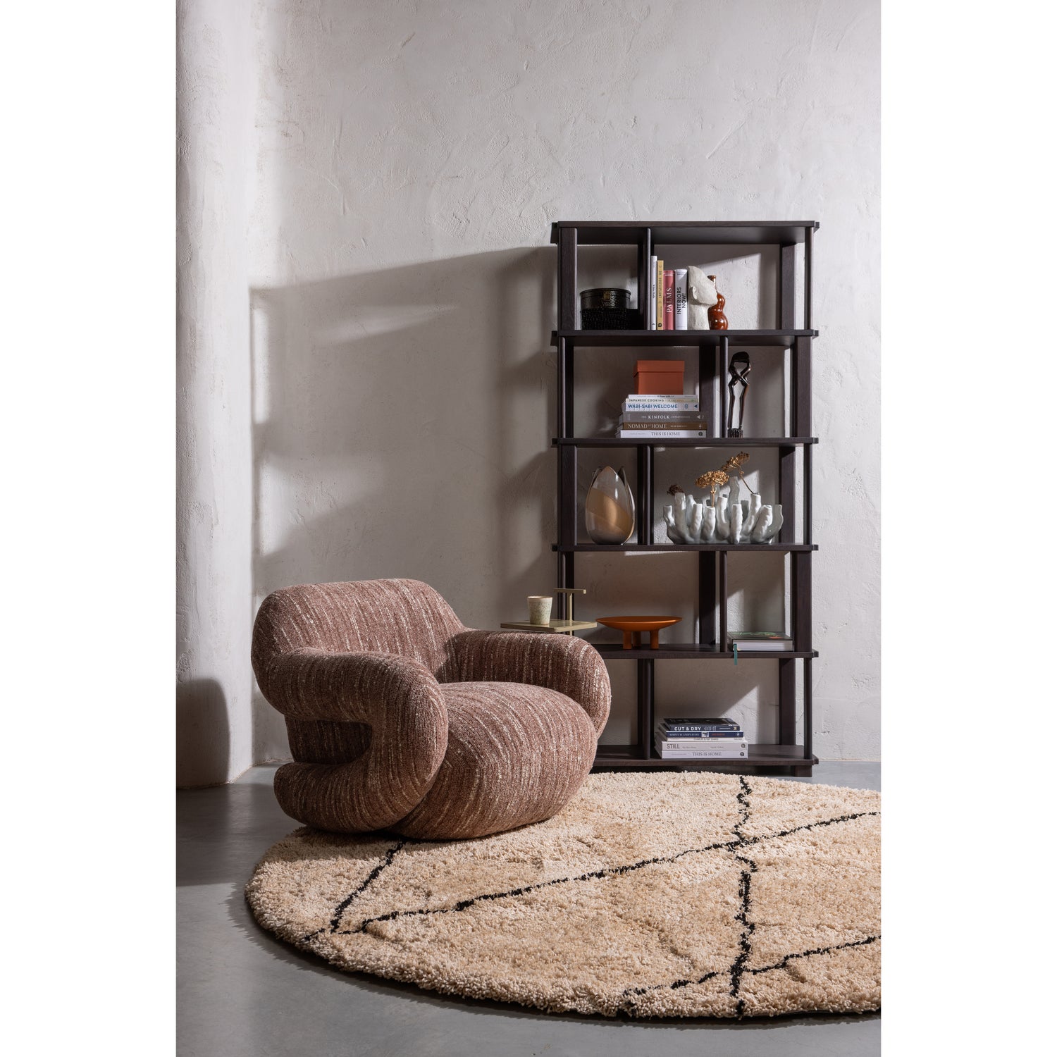 Draaifauteuil Folke Chenille - Oud Roze - Afbeelding 3