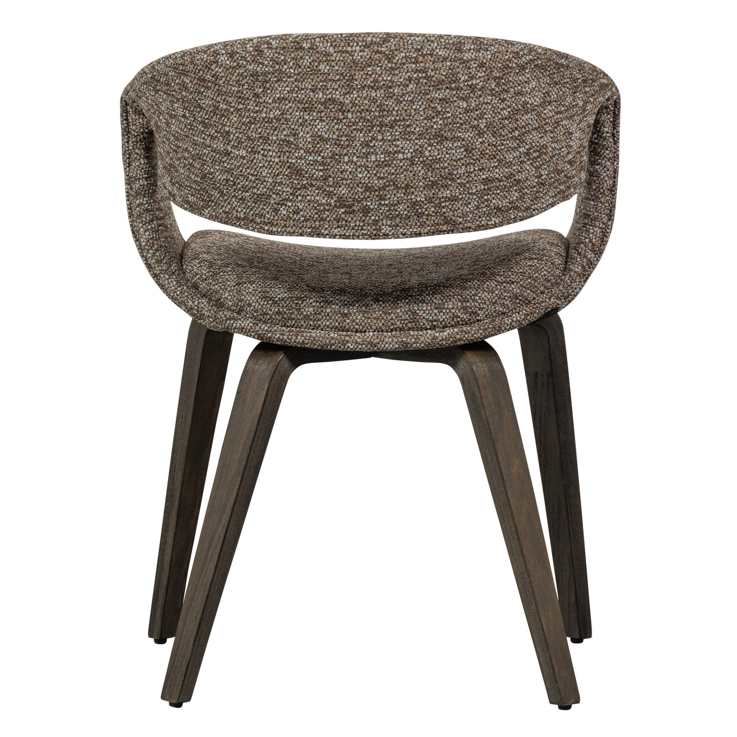 Eetkamerstoel Yossi Bruin houten onderstel- Bruin - Afbeelding 5