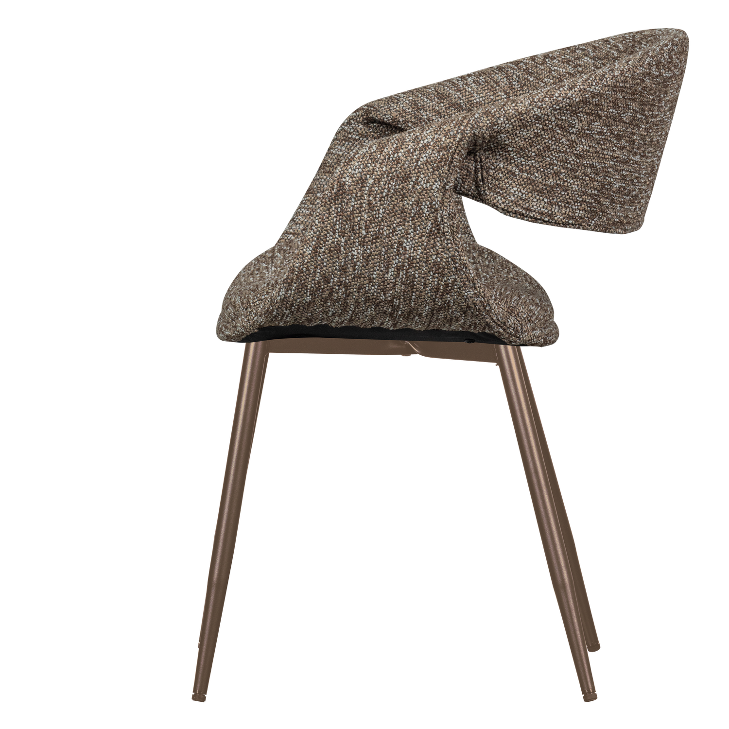Eetkamerstoel Yossi Koperkleurig onderstel  - Bruin - Afbeelding 4