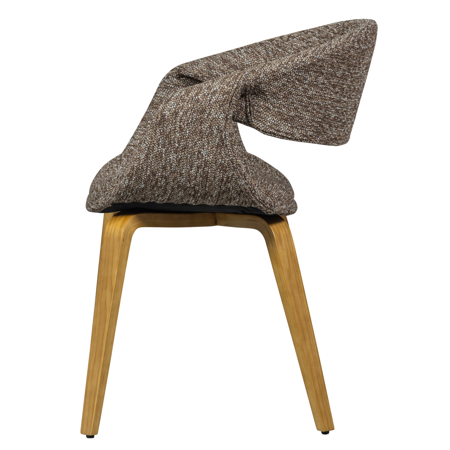 Eetkamerstoel Yossi Naturel houten onderstel - Bruin - Afbeelding 4