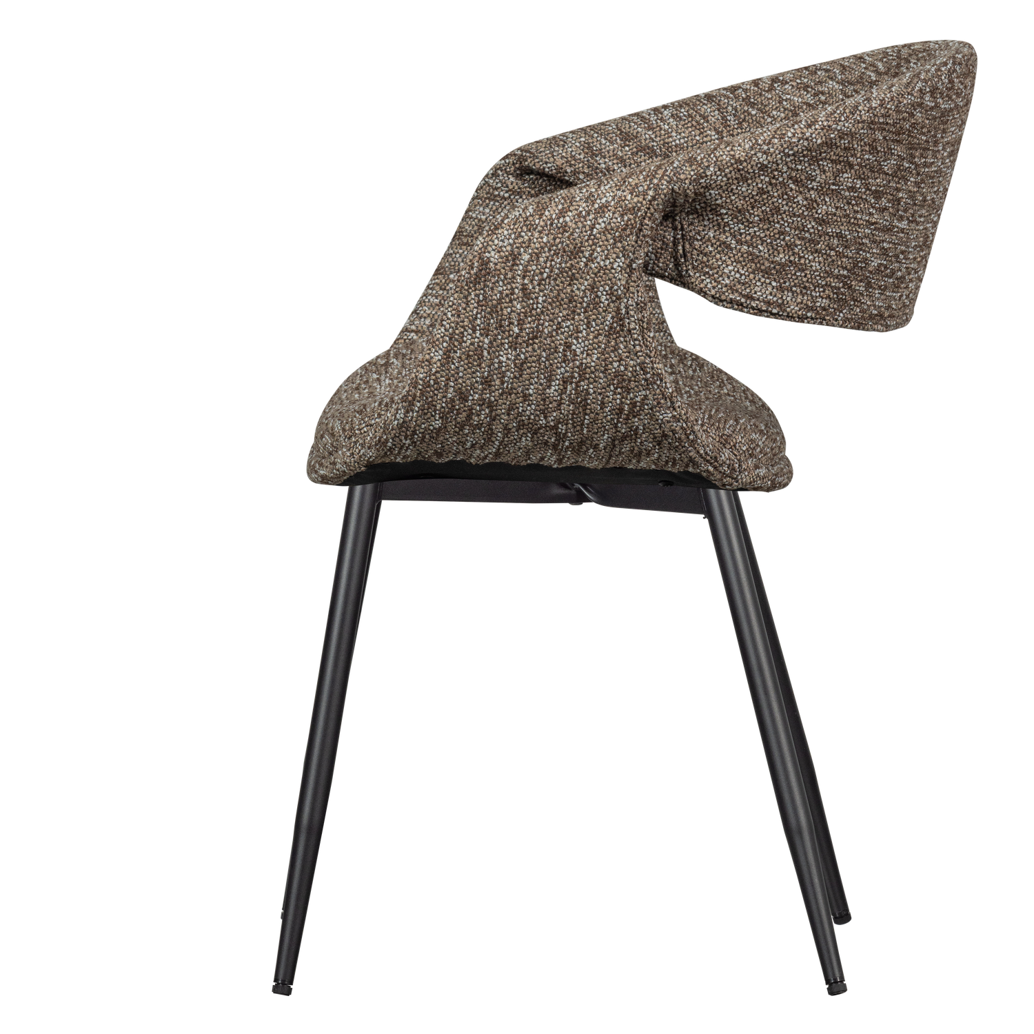 Eetkamerstoel Yossi Zwart onderstel - Bruin - Afbeelding 4