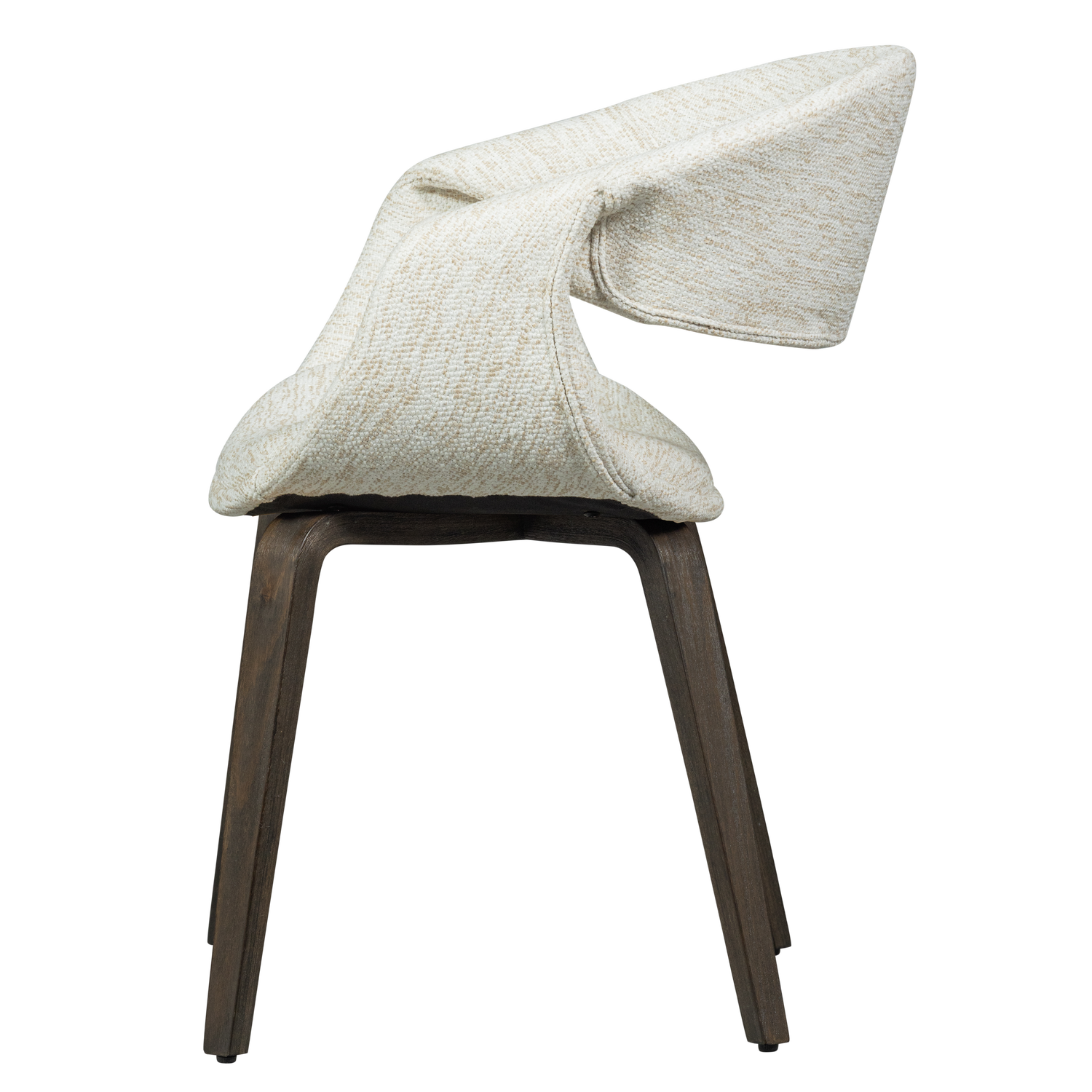 Eetkamerstoel Yossi Bruin houten onderstel- Naturel - Afbeelding 4