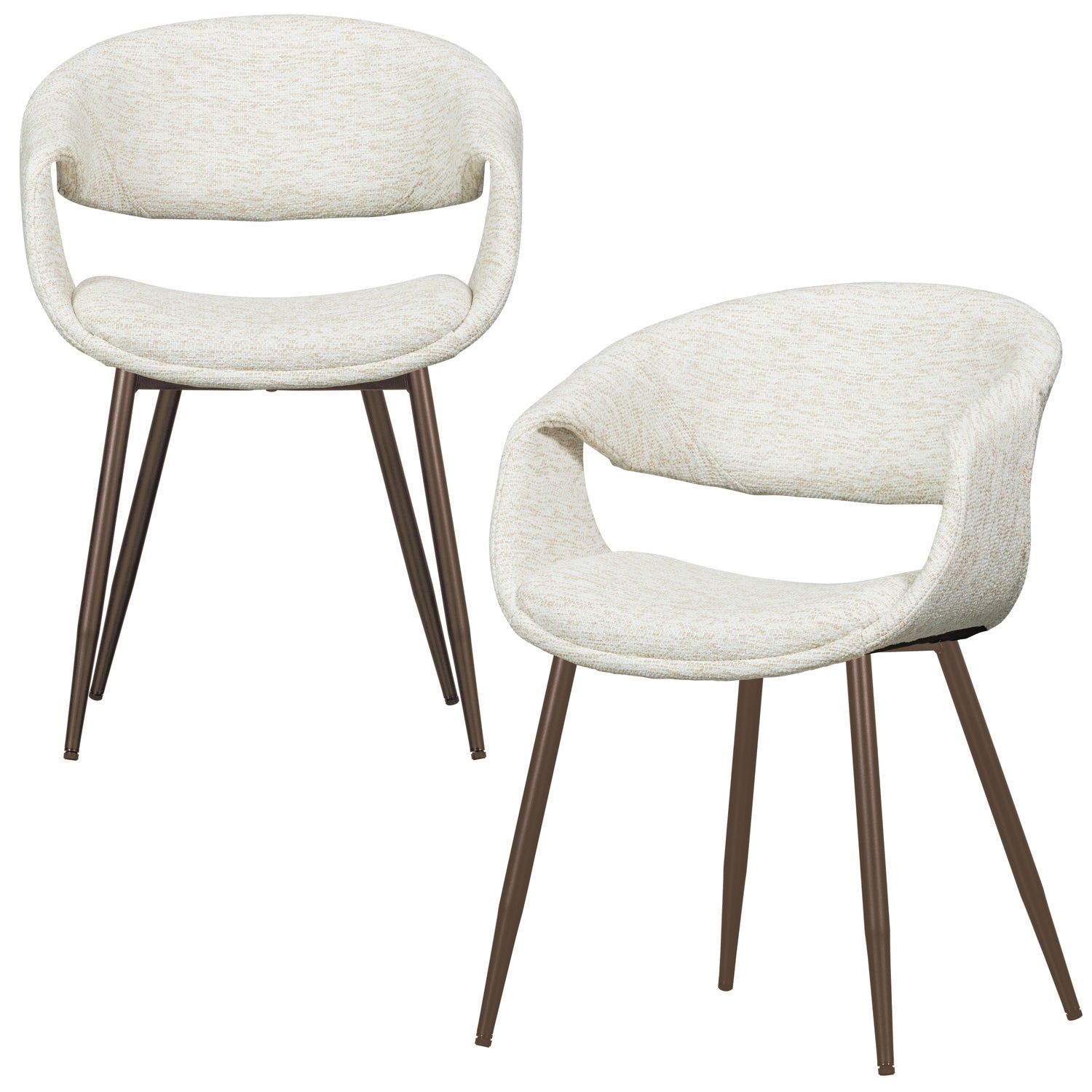 Eetkamerstoel Yossi Koperkleurig onderstel  - Naturel - Afbeelding 6