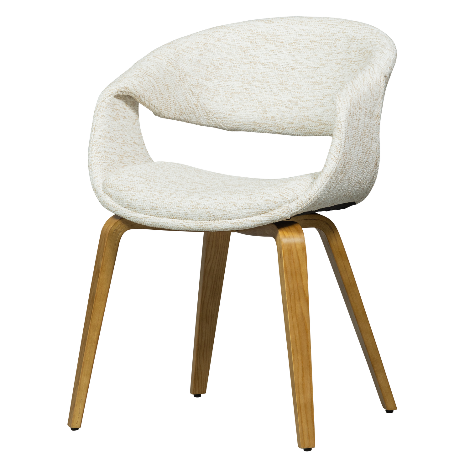 Eetkamerstoel Yossi Naturel houten onderstel - Naturel