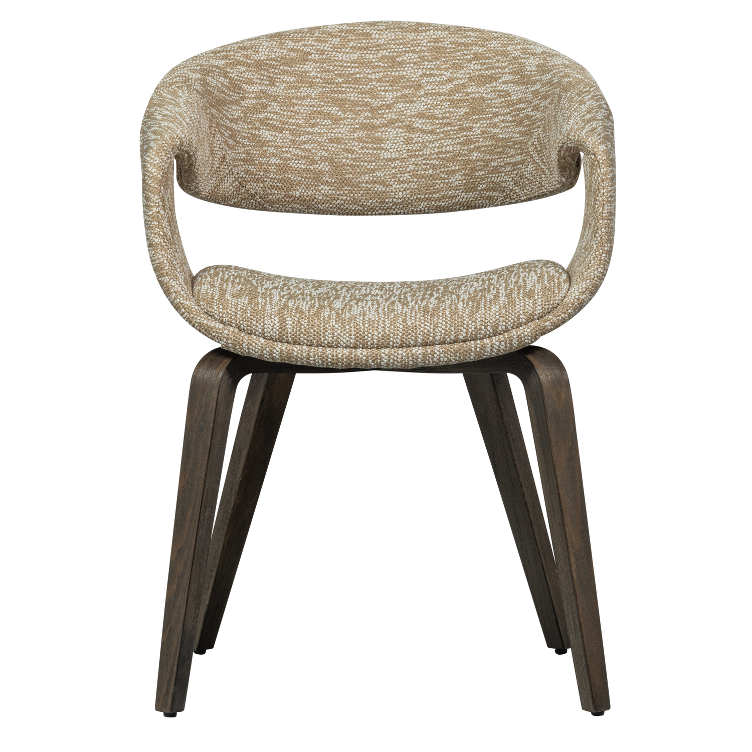 Eetkamerstoel Yossi Bruin houten onderstel- Zand - Afbeelding 3