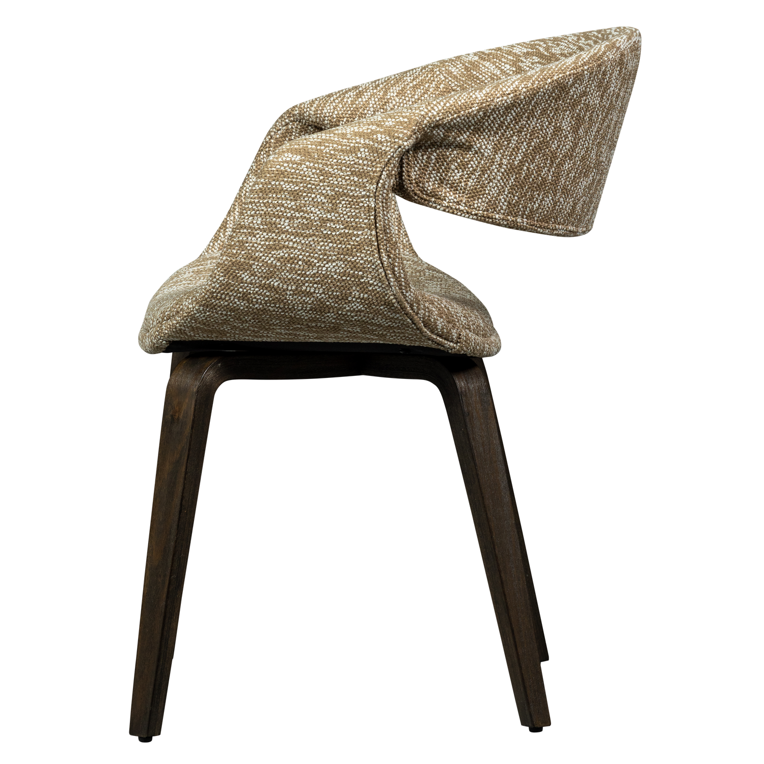 Eetkamerstoel Yossi Bruin houten onderstel- Zand - Afbeelding 4