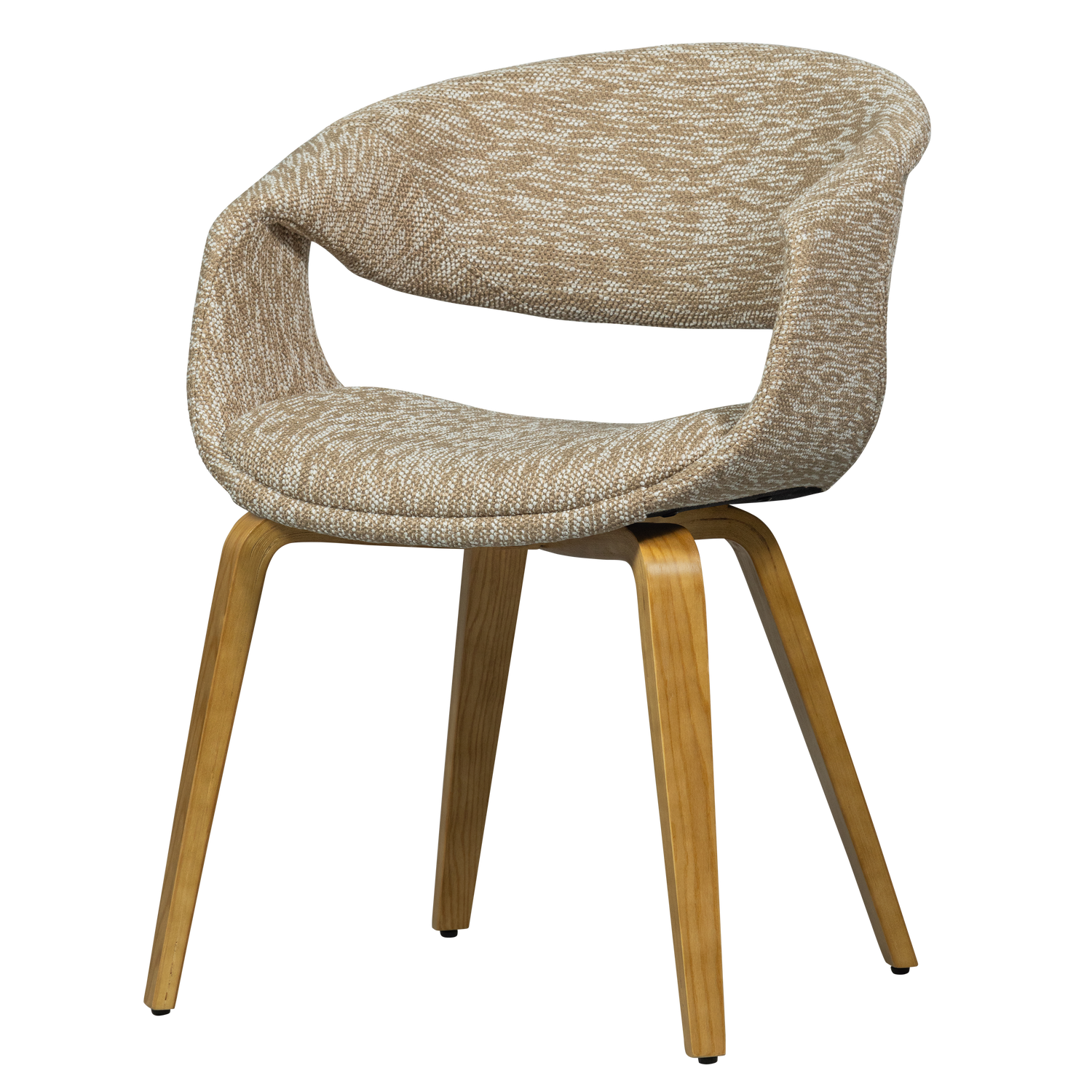 Eetkamerstoel Yossi Naturel houten onderstel - Zand