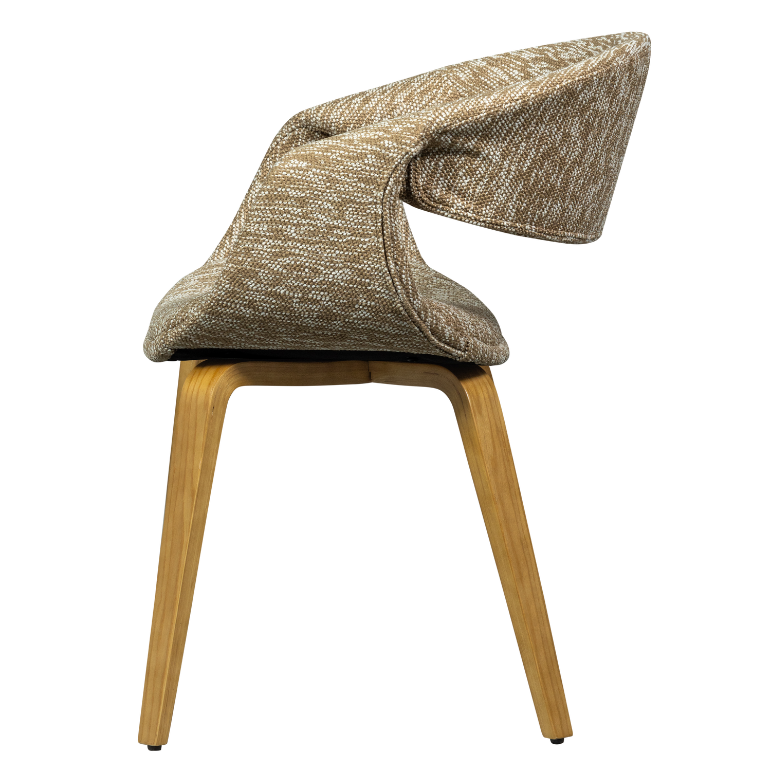 Eetkamerstoel Yossi Naturel houten onderstel - Zand - Afbeelding 4