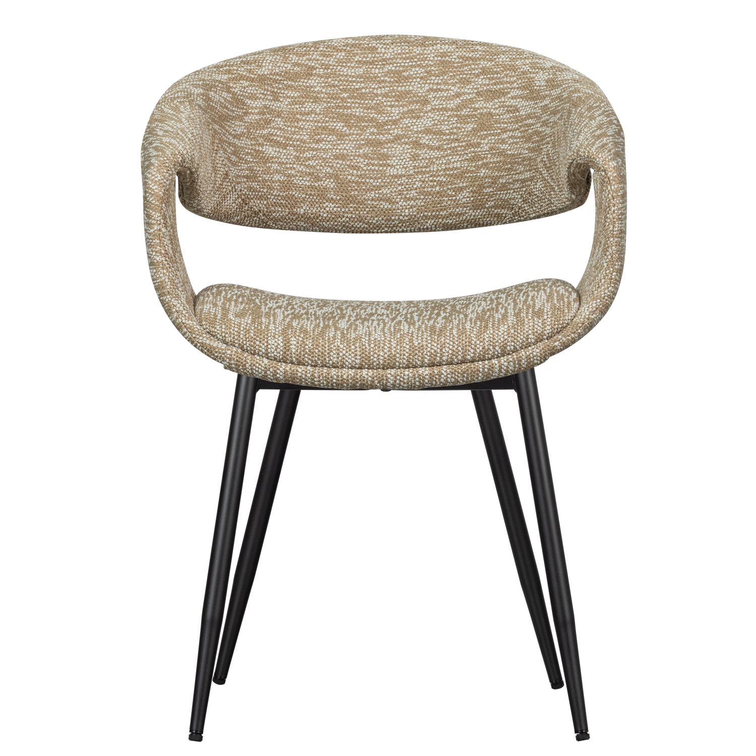 Eetkamerstoel Yossi Zwart onderstel - Zand - Afbeelding 3