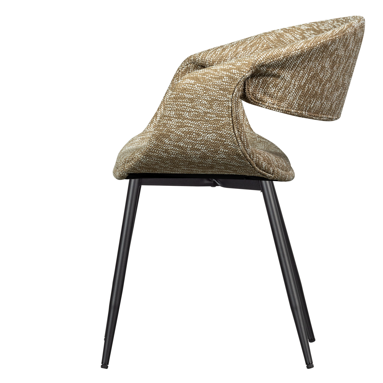 Eetkamerstoel Yossi Zwart onderstel - Zand - Afbeelding 4