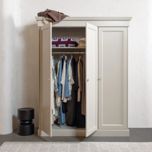 Kledingkast Olivia Grenenhout, 212 x 171cm, kleur Dust - Afbeelding 3
