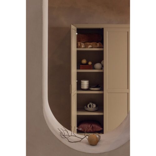 Opbergkast Gunnar Grenenhout, 217 x 120cm, kleur Mud - Afbeelding 3