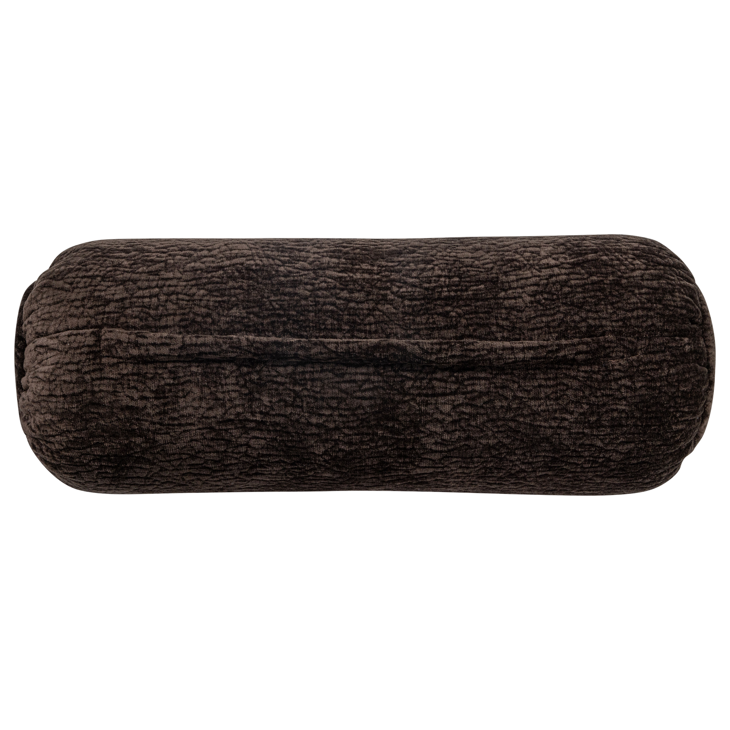 Baggy rolkussen 50xØ23cm 3d chenille donkerbruin - Afbeelding 5