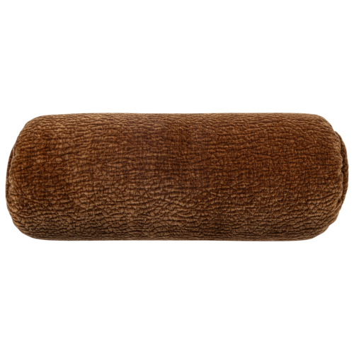 Baggy rolkussen 50xØ23cm 3d chenille middenbruin - Afbeelding 2