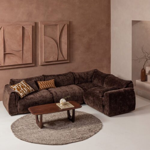 Hoekbank Baggy 3D chenille - Donkerburin (rechts) - Afbeelding 2