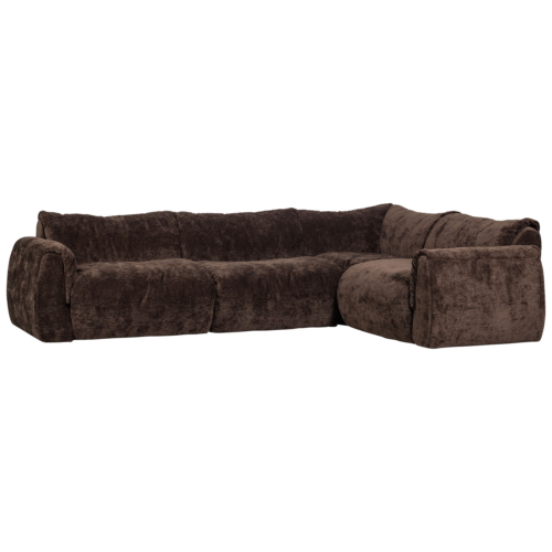 Hoekbank Baggy 3D chenille - Donkerburin (rechts)