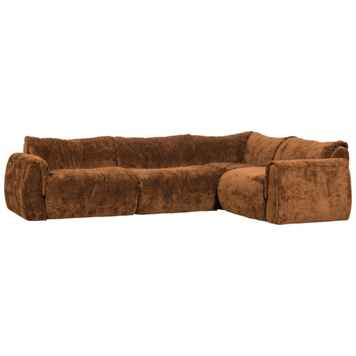 Hoekbank Baggy 3D chenille - Mddenbruin (rechts)