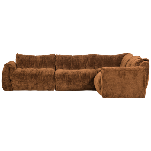 Hoekbank Baggy 3D chenille - Mddenbruin (rechts) - Afbeelding 2