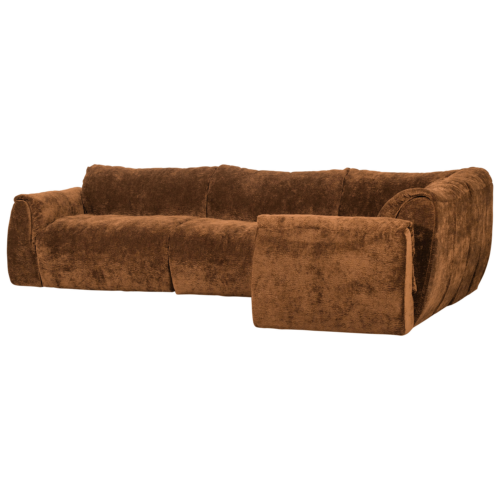 Hoekbank Baggy 3D chenille - Mddenbruin (rechts) - Afbeelding 3