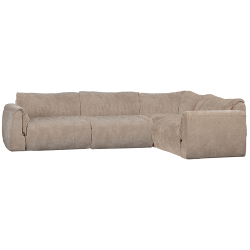 Hoekbank Baggy 3D chenille - Zand (rechts)