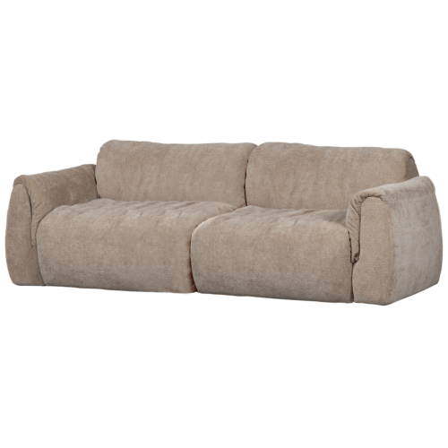 2-zits Bank Baggy 3D chenille - Zand