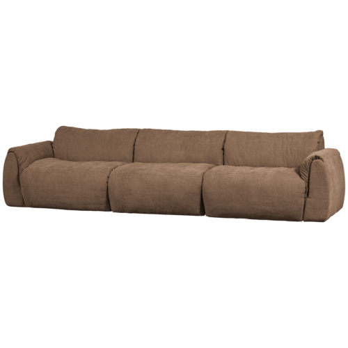3-zits Bank Baggy Gweven chenille - Bruin