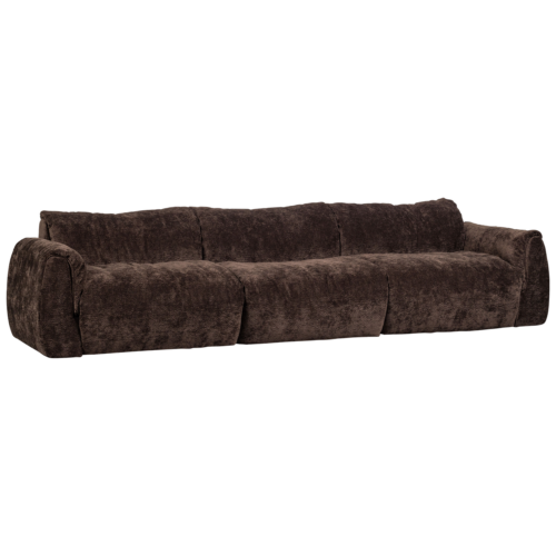 3-zits Bank Baggy 3D Gweven chenille - Donkerbruin - Afbeelding 4