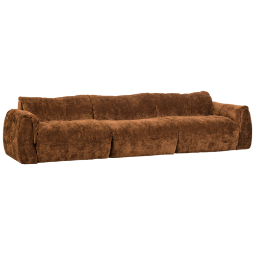 3-zits Bank Baggy 3D Gweven chenille - Middenbruin - Afbeelding 3