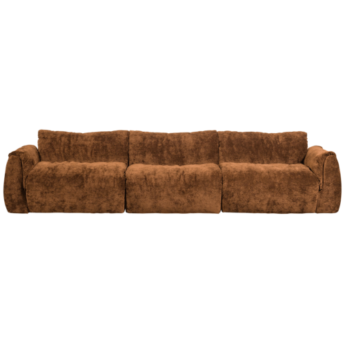 3-zits Bank Baggy 3D Gweven chenille - Middenbruin - Afbeelding 2