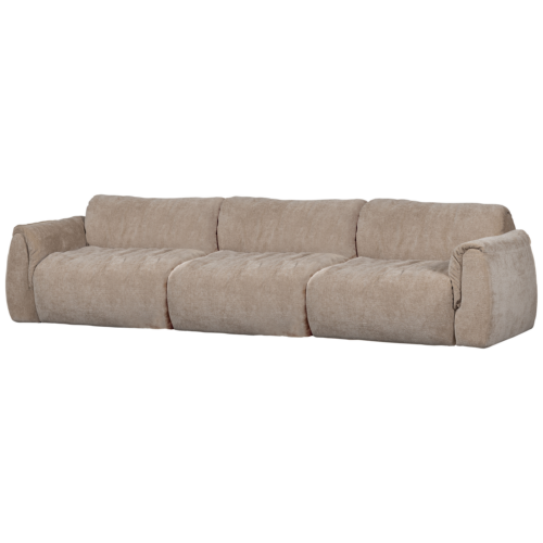 3-zits Bank Baggy 3D Gweven chenille - Zand