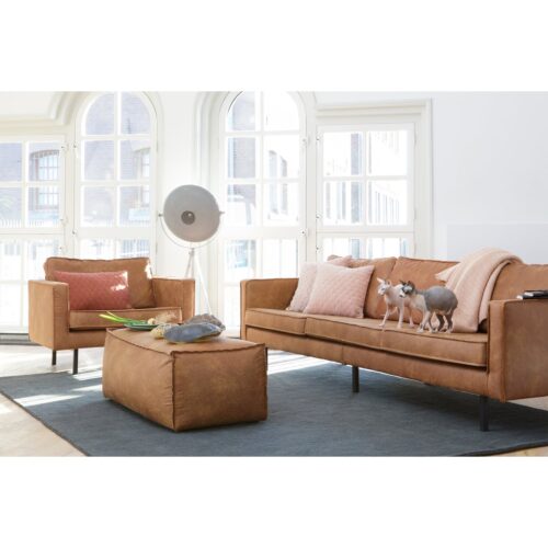 Poef Rodeo 43x120x60 Cognac - Afbeelding 2
