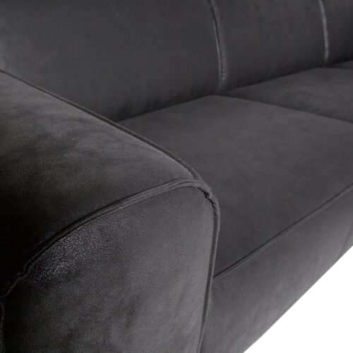 Statement xl 4-zits bank 372 cm suedine zwart - Afbeelding 5