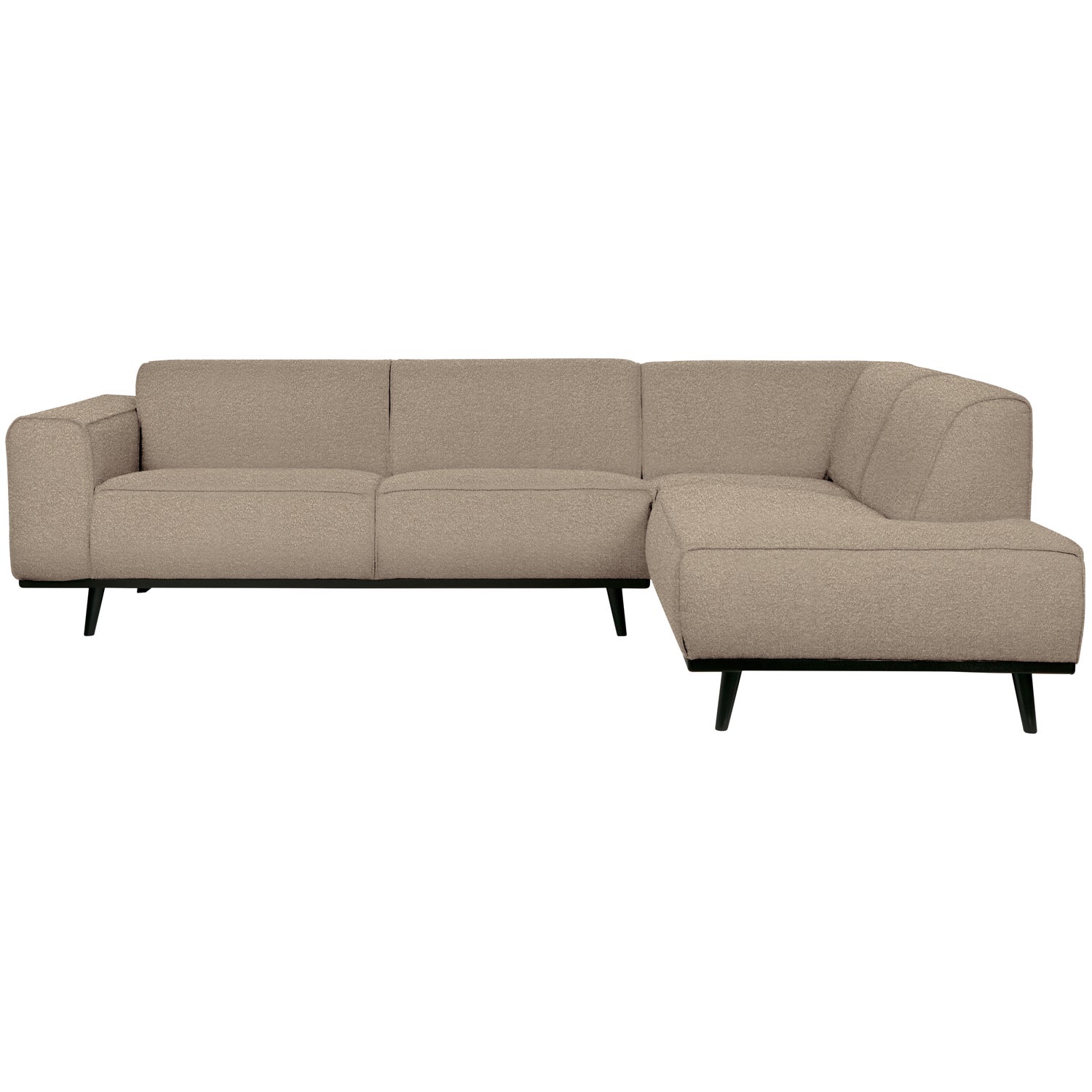 Statement hoekbank rechts boucle beige