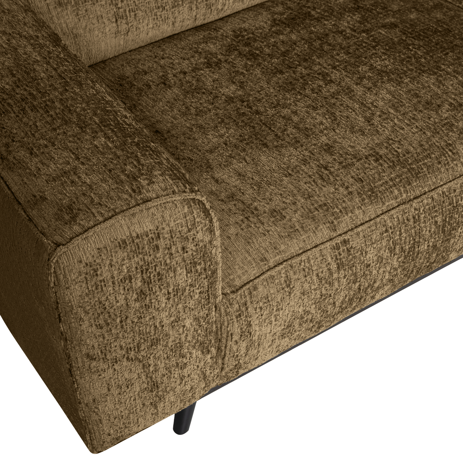 Statement hoekbank rechts structure velvet brass - Afbeelding 4
