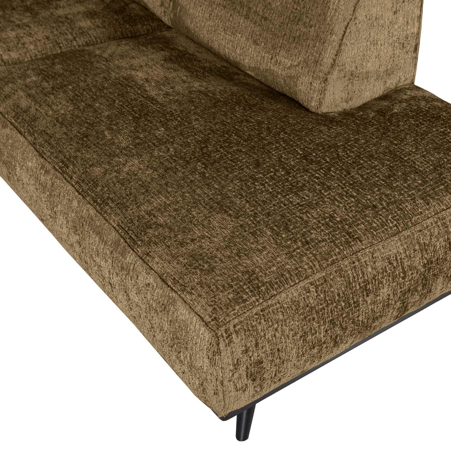 Statement hoekbank rechts structure velvet brass - Afbeelding 5