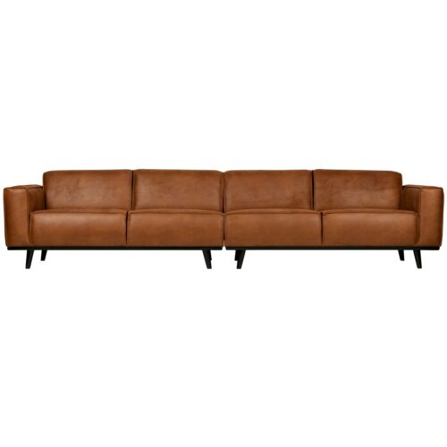 Statement xl 4-zits bank 372 cm lederlook cognac