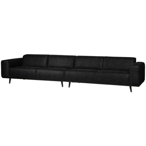 Statement xl 4-zits bank 372 cm suedine zwart - Afbeelding 3