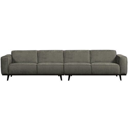 Statement xl 4-zits bank 372 cm structure velvet frost