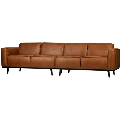 Statement 4-zits bank 280 cm lederlook cognac - Afbeelding 2