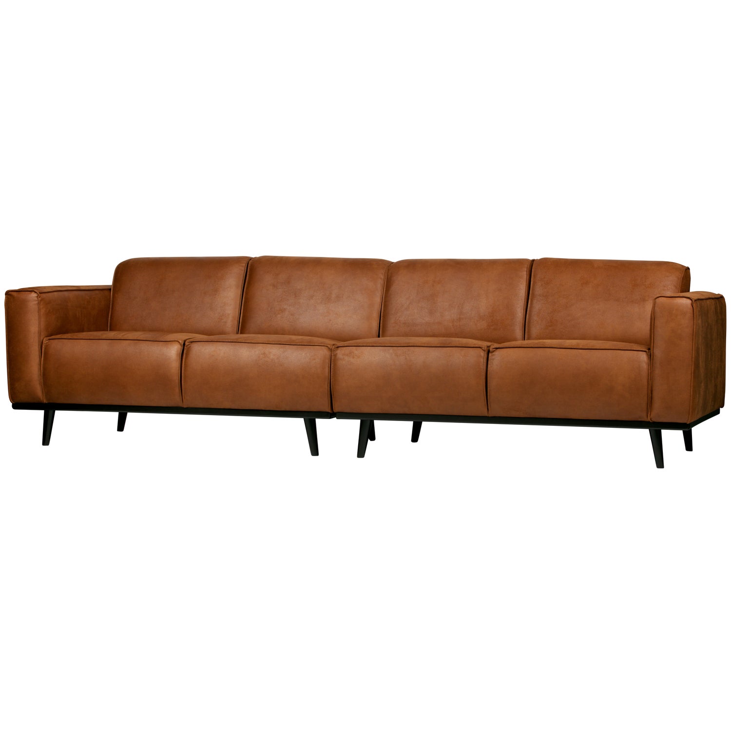 Statement 4-zits bank 280 cm lederlook cognac - Afbeelding 2