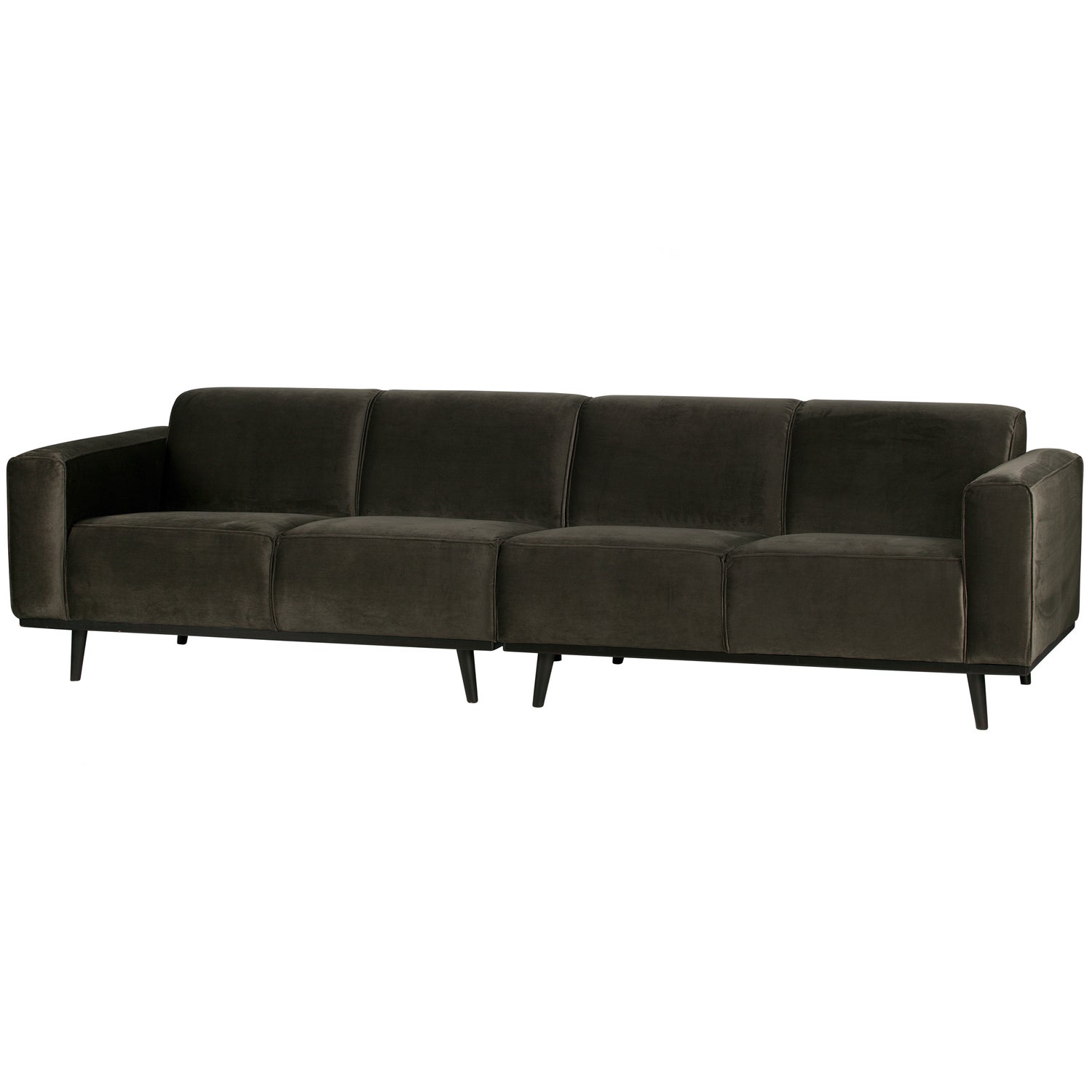 Statement 4-zits bank 280 cm fluweel warm groen - Afbeelding 2
