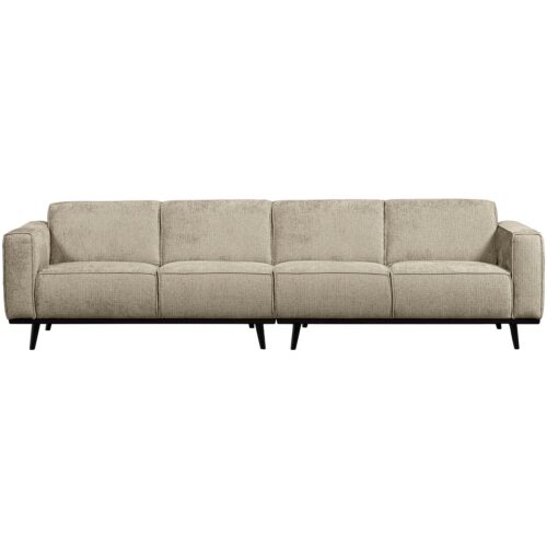 Statement 4-zits bank 280 cm structure velvet wheatfield