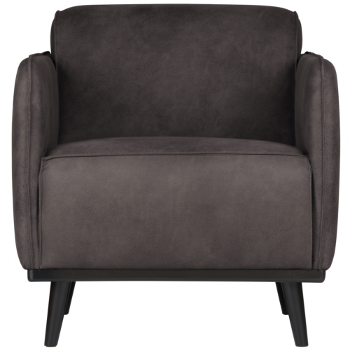Fauteuil Statement met armleuning PU leder - Donkergrijs